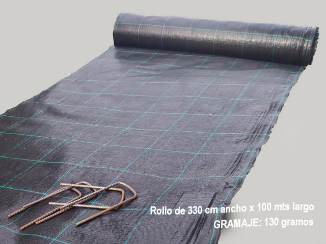 MALLA ANTIHIERBAS -130gr. ROLLO 3,30 X 100 METROS