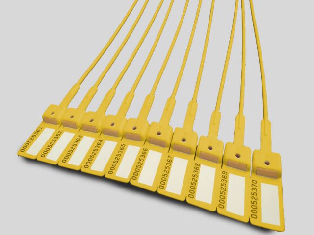 PRECINTO SEGURIDAD-NUMERADO 3.8MM 43 CM AMARILLO