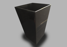 VASO ALTO QUADRO FACE-COLOR NEGRO 28X28 ALT.54 CM.